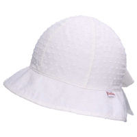 Tutu kapelusz na lato z kokardą plumetti biały